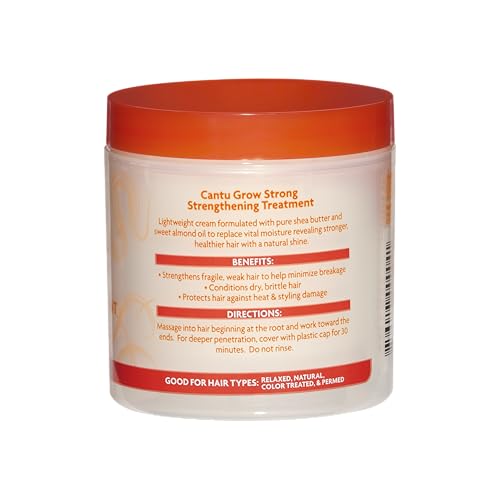 Cantu Grow Strong Strengthening Treatment, 6 Oz, White
