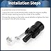 INFINAUTO Turbo Sound Exhaust Muffler Pipe Whistle, Rear Tailpipe XL Car Motorcycle Roar Maker Aluminum Black, 1 Set