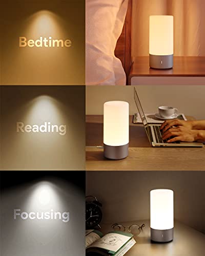 Hifree LED Table Lamp, 3-Levels Brightness Desk Lamp, Touch Control Bedside Lamp for Bedroom, RGB Color Cycling Nightstand Lamp - Thumbnail 3