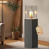 4 IN 1 Windlichtsäule Hoch 89CM Standkamin Groß Windlicht Outdoor Metall...