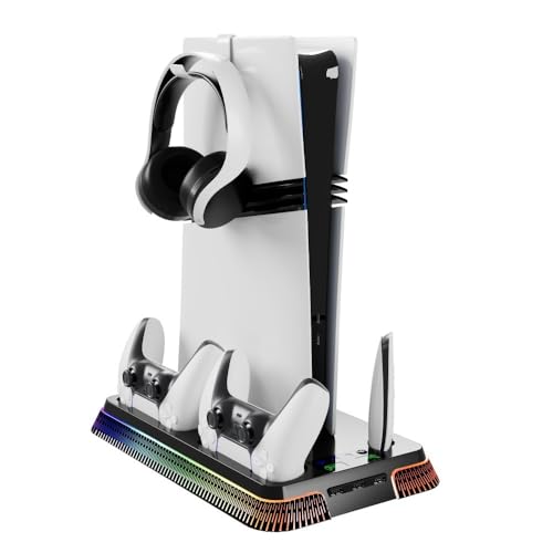 Youlines PS5�Q�[���@��p�X�^���h �R���g���[���[���[�A���@�\��p�X�^���h�A�J���t�����C�g�t���APS5PRO/PS5Slim/PS5�Ή� (PS5�ėp,�u���b�N)