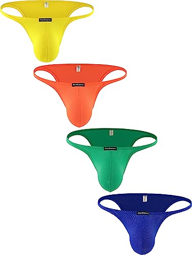 Men's Cheeky Briefs Sexy Low Rise Soft Breathable Comfortable Pouch Bikini Underwear