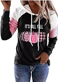 Susongeth It's Fall Y'all Kangaroo Pocket Hoodie Women Thanksgiving Leopard Plaid Pumpkin Long Sleeve Shirt Fall Pullover Top（Black-3，L