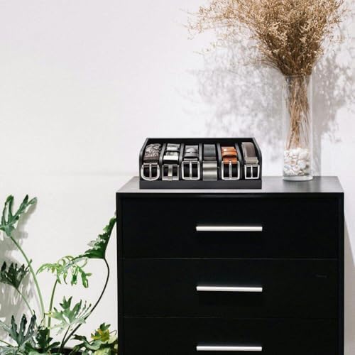 Mobile Storage Rack Freestanding Display Rack Tool Pegboard Garage,6 Grids Belt Storage Box - Stylish for Belts Ties Bow Ties Jewelry & Watches - Display Rack & Case for Accessories image 5
