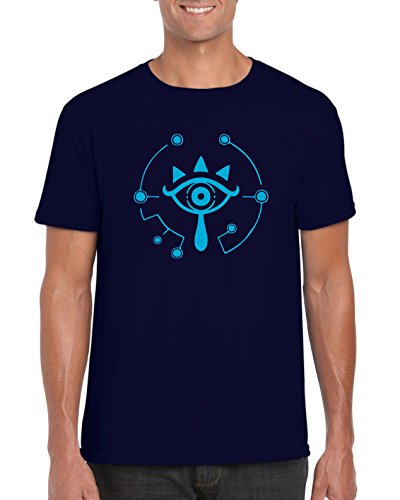 SmartyPants Sheikah Eye Symbol Legend of Zelda BOTW Fan Inspired t-Shirt S-XXL (Medium) Navy Blue