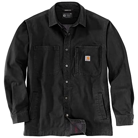 Carhartt Men's Fleece-lined Snap-front Shirt Jac Cover