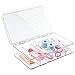 mDesign Plastic Divided First Aid Storage Box Kit with Hinge Lid for Bathroom, Cabinet, Closet - Organize Medicine, Ointments, Adhesive Bandages - 5 Sections, Ligne Collection, 2 Pack - Clear
