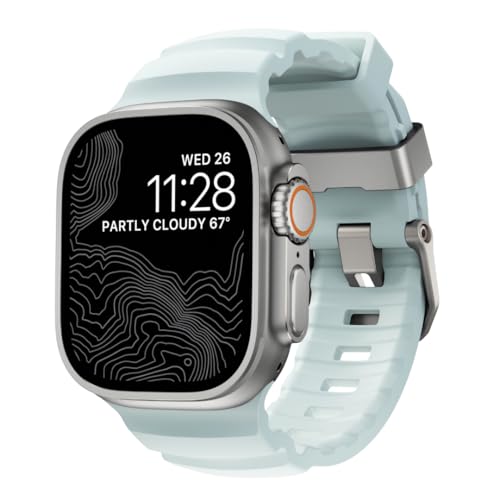 Image of Silicone Rocky Point Strap Compatible with Apple Watch Series | Ultra 3 /2 /1(49mm) | 11 /10(46mm) | 9 /8 /7(45mm) | SE3 /SE2 /SE /6 /5 /4(44mm) | unisex (watch not included)