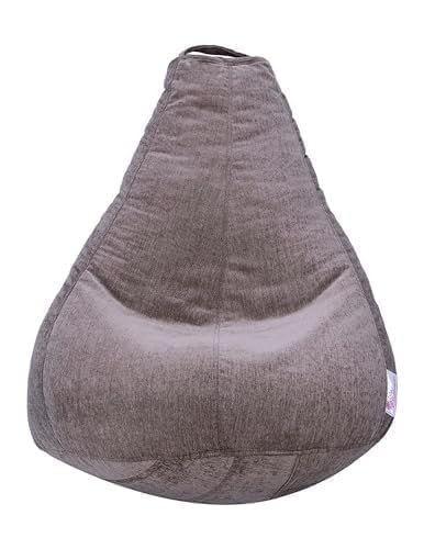 Image of Casa Copenhagen Premium Designer Fabric Bean Bag Chair, Filled with Beans | Capacity: Upto 7 Ft Height, 200 KG Weight | 4XL | Beige