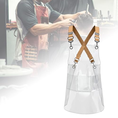 Tablier transparent cuisine protection imperméable lavable facilement - 4