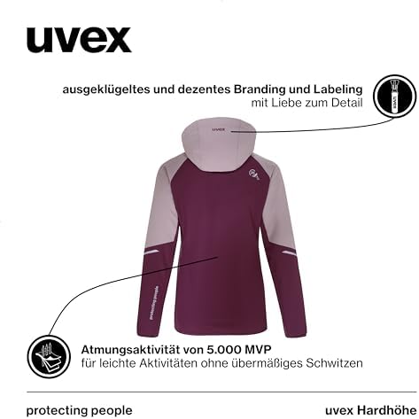 Uvex kurtka softshellowa dla kobiet wodoodporna kurtka rekreacyjna