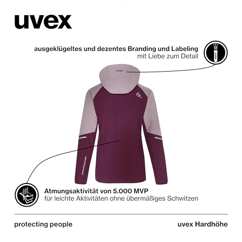 Foto von uvex Hardhöhe - Softshelljacke für Damen - Funktions- & Übergangsjacke - wasserabweisend, atmungsaktiv & nachhaltig - Berry - XXL