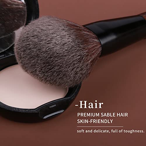 Natural Sable Hair Bamboo Makeup Brush Set Professional With Case By Luxury Enzo Ken, Brown Eye Eyeshadow Brush Set, Contour And Blush Brush Sets, Travel Cosmetic Brushes Set With Bag, Blending Complete Brushes & Kits #TOP3