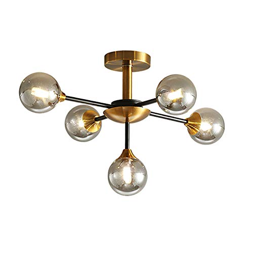 Luminaire suspendu G9 Sputnik en laiton pour plafond de chambre