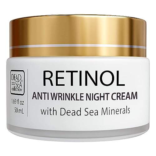 Dead Sea Collection Night Cream for Face with 5% Hyaluronic Acid, Dead Sea Minerals, and Vitamin E – Anti Aging Nourishing Skin Care Moisturizer to Reduce Wrinkles (1.69 fl. oz)