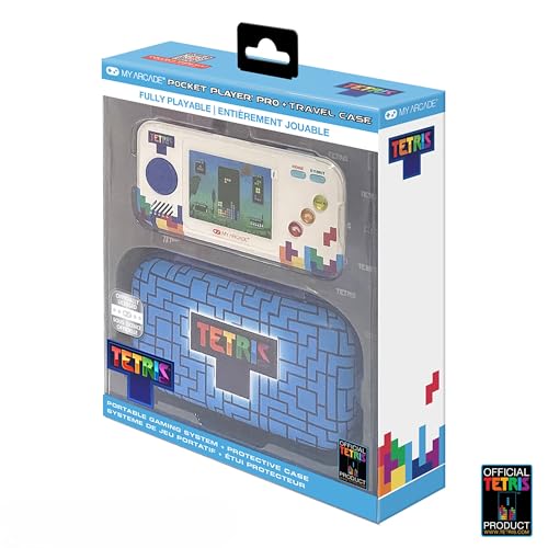 Image of My Arcade Tetris Pocket Player Bundle: Officially Licensed, Portable Gaming Console, Puzzle Games,Travel Case and Screen Protector Included