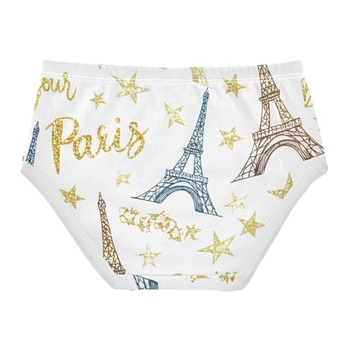 Toddler Girls Underwear 2t Cotton Panties for Girl Fancy Undies Kids Briefs Eiffel Tower Sketches Paris2