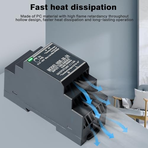 Image of Jadeshay DIN Rail Power Supply, 30W 24VDC 1.5ASwitching Power Supply with Overload Protection and Stable DC Output (HDR-30-24)