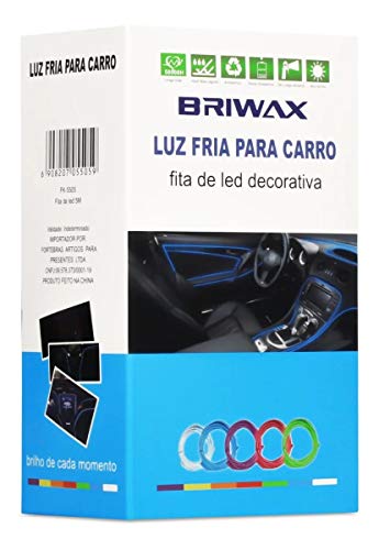 Fita De Led Automotiva Neon 5 Metros Luz Interna para Painel e Porta de Carro Colorida (Roxo)