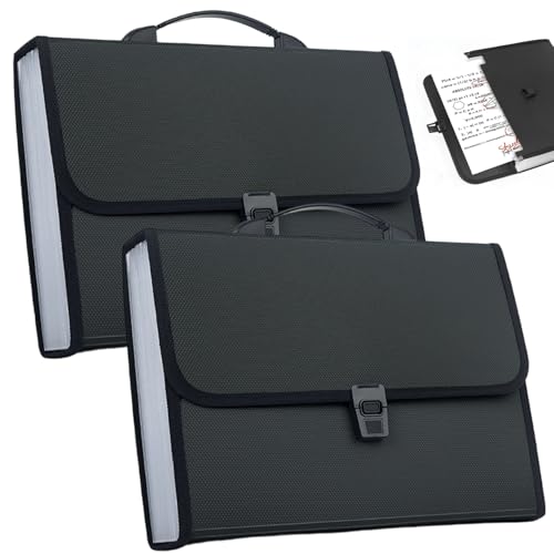 Classeur accordéon 13 poches rangement portable de documents A4 lettre