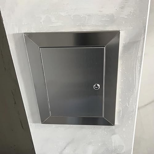 Panel de acceso para fontanería oculto contra accesos no deseados de 400x450 mm con cerradura