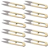 10PCS Golden Eagle Thread Clippers - All Metal, High-Carbon Steel, 4.25 Inch Multifunctional Scissors for Sewing, Quilting, Knitting, DIY, Jewelry, Bonsai (Golden)