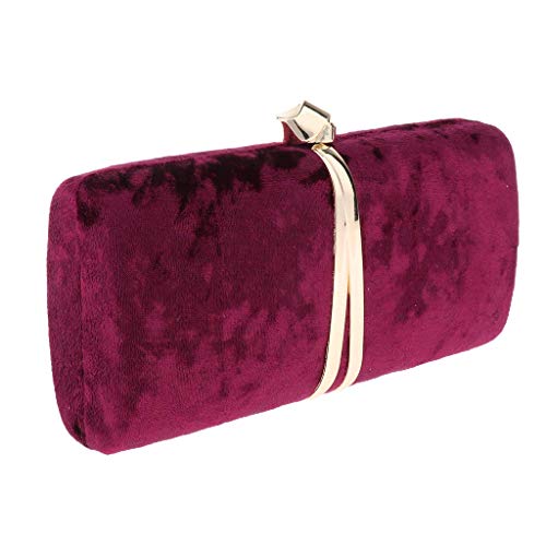 Sac à bandoulière en velours bordeaux idéal pour un mariage ou un banquet