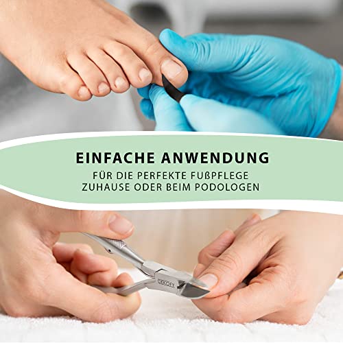 Foto von DEKOFY Nagelzange Edelstahl 10CM - Extra scharfe Nagelschere mit präzisem Schnitt - Fußnagelschere für dicke Nägel - Fußpflege, Nagelpflege, Pediküre, Nagelknipser Fußnägel, Nagelschneider, Silber