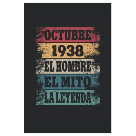 Octubre 1938 - El Hombre - El Mito - La Leyenda: Regalos Originales para Hombre Papá Abuelo Hermano - Diario, Cuaderno De Notas, Apuntes O Agenda