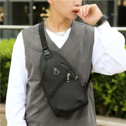 Mini sac sac de poitrine en cuir véritable et bandoulière