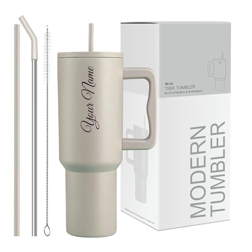 Stainless Steel Tumbler with Lid & Straw, 100% Leakproof Tumblers with Handle, Sipper for Office,Gym & Outdoors 1200ml Tumbler