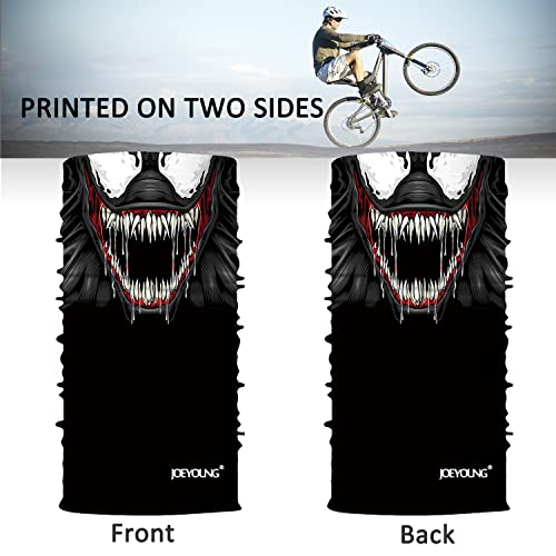 JOEYOUNG Skull Face Mask UV Sun Dust Neck Gaiter Bandana Headwear Motorcycle