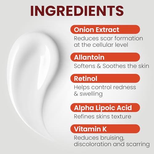 e70 Intensive Healing Scar Cream - Fast Repair Surgical Scars, C-Section, Stretch Marks, Keloids, Burns, Old & New Scars. Vitamins Full - All Skin Types - Reduce Acne Spots Appearance - 2.0 Fl Oz