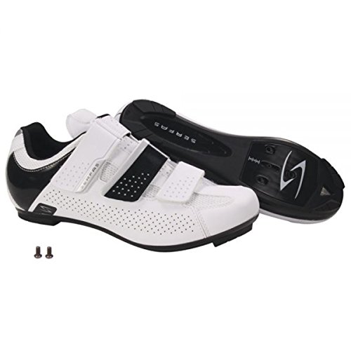 Serfas Men's Paceline 3-Strap Road Cycling Shoe - SMR-401W (White - 43)