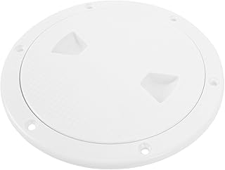 Deck Plate, 6.5 Inch Nylon Anti Slip Round Boat Hatch Deck Plate Cover for Yacht Ship Marine, Detachable Cabin Vent Inspection Access Port
