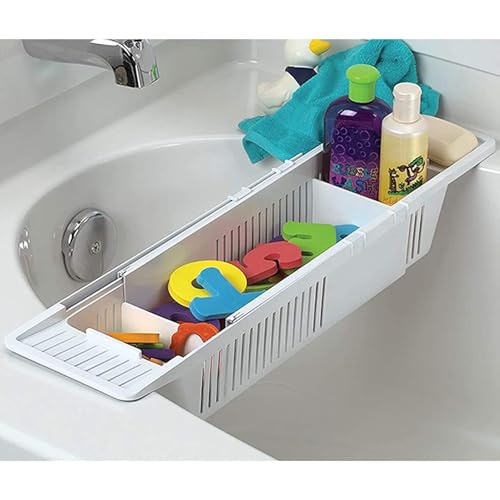 Casaveli Bath Toy Storage And Organizer – Bathroom Toy Storage for Bath Toys – Perfect Bath Toy Holder for Baby Bath – Bath Toy Tidy – Bath Storage Rack – Extra Grip Handles
