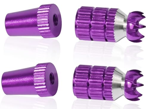 Fraizoe RC 2PCS Aluminum Transmitter Stick Ends Controller Thumb Rocker Set with M3 Thread for Futaba, FrSky, Spektrum DX6i DX7S DX8 DX9, Taranis X9D, Turnigy 9X, Hitec Aurora 9, MC8B, 6C, AT9, Purple