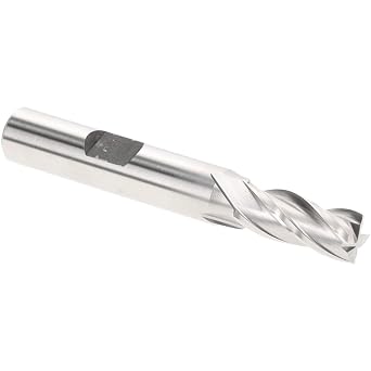 Hertel High Speed Steel Square End Mill, Bright/Uncoated Finish, 21/64" Dia, 3/4" LOC, 3/8" Shank Dia, 4 Flute, 2-1/2" OAL, 30 deg Helix