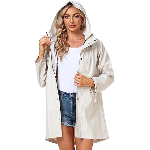 UNIQUEBELLA Waterproof Hooded Rain Jacket Cover