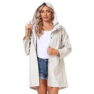 UNIQUEBELLA Regenjas voor Vrouwen Outdoor Hooded Jas Regenjassen Waterdicht Ademend Windjack