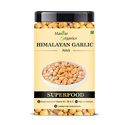 Image of ManHar Organics Kashmiri Garlic (Lehsun) 400g | Direct from Farmers | Premium Himalayan Single Clove Garlic | Whole Bulbs