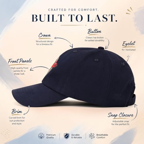 Image of Feathers Cotton Cap for Men & Women | Adjustable Baseball Unisex Caps | Breathable Outdoor Running, Gym & Travel Hat | Styles Cap for Men