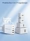 Aioneus USB C Ladegerät, 4 Ports Mehrfach Ladegerät mit USB-C und USB-A, 40W Schnellladegerät PD 3.0 Power Adapter USBNetzteil für iPhone 16 15 14 Pro Max 13 12 11 SE 2020 XS XR 8 7, Samsung, Handys