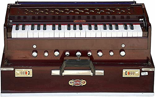 Novelika Professional Portable Harmonium Stylist No 17 Deluxe Harmonium With Coupler Harmonium Musical Instrument (Nov2008) #TOP1