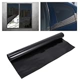 BESTOYARD Pellicola per Finestre Adesiva 50x200 Cm Nero, Isolamento Termico e Protezione Uv, Filtro Luce e Antiriflesso per Uso Casa, Ufficio e Negozio