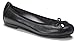 Vionic Women's Spark Minna Ballet Flat - Ladies Cap Toe Walking Flats with Concealed Orthotic Arch Support Black 11 Wide US