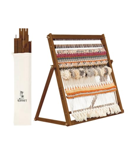 Large Wooden Weaving Loom with Stand
