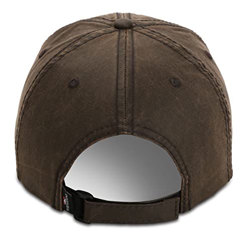 Waxed Cloth American Flag Cap American Fit Us Flag Cap Fits Head Size Md - 2X (Brown) #TOP3