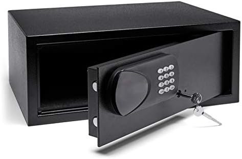 Amazon Basics Hotel Safe, Electronic Lock, Black, 28 l