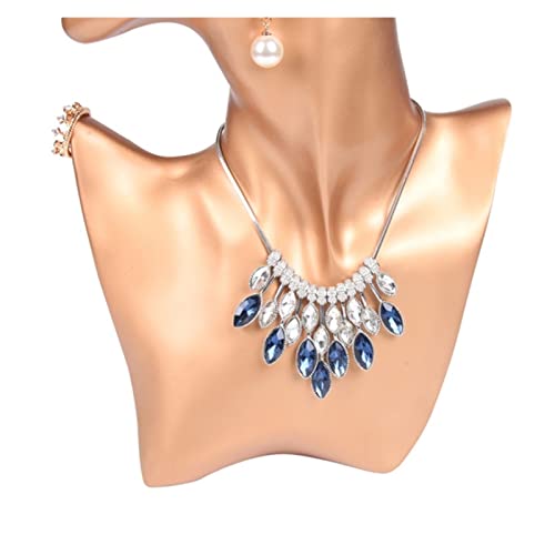 Tomyeus Jewelry Display Stand Pendant Display Holders Resin H26Cm Medium Side Portrait Model Earrings Ring Necklace Jewelry Display Stand Necklace Display Necklace Display Stand (Color : Black) #TOP3